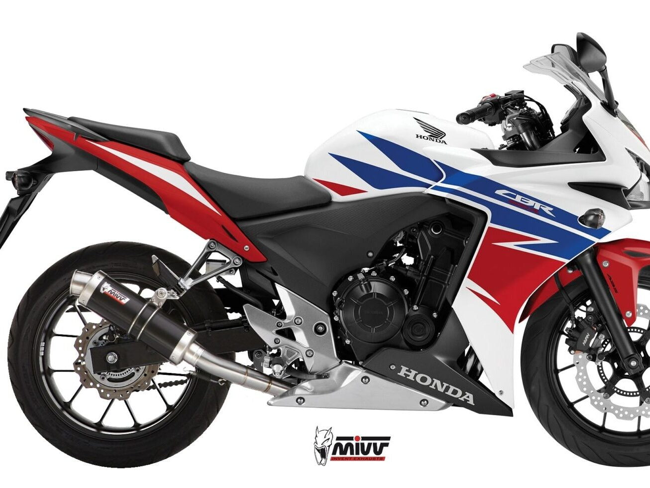 MIVV H.051 HONDA CBR 500 R ( 2013 / 15 ) Slip On Exhaust "GP" (black; approved) – Accessories in the 2WheelsHero Motorcycle Aftermarket Accessories and Parts Online Shop