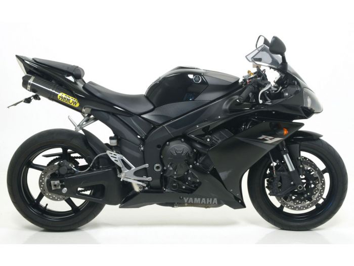 ARROW 71719MK Yamaha R1 (2007+) Carbon Slip-on Exhaust "Thunder" – Accessories in the 2WheelsHero Motorcycle Aftermarket Accessories and Parts Online Shop