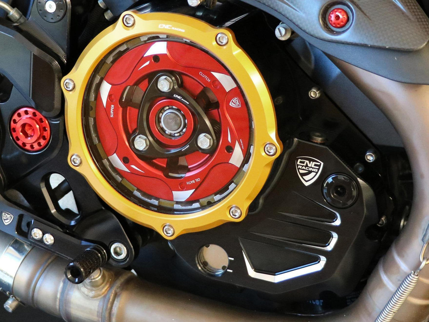 CA503 - CNC RACING Ducati Oil Bath Clear Clutch Cover – Accessories in the Motodeal Motorcycle Aftermarket Accessories and Parts Online Shop