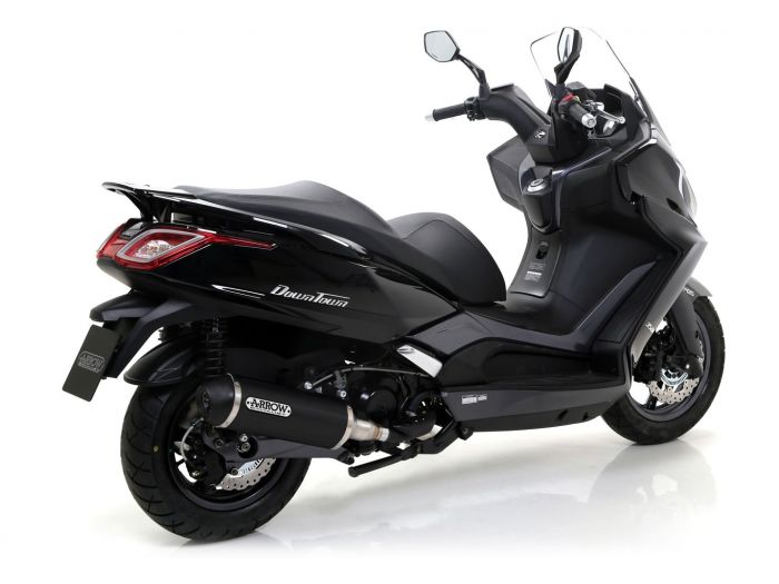 ARROW 53080MI+53533ANN Kymco Downtown 350I (2016+) Dark Aluminum Slip-on Exhaust "Urban" – Accessories in the 2WheelsHero Motorcycle Aftermarket Accessories and Parts Online Shop