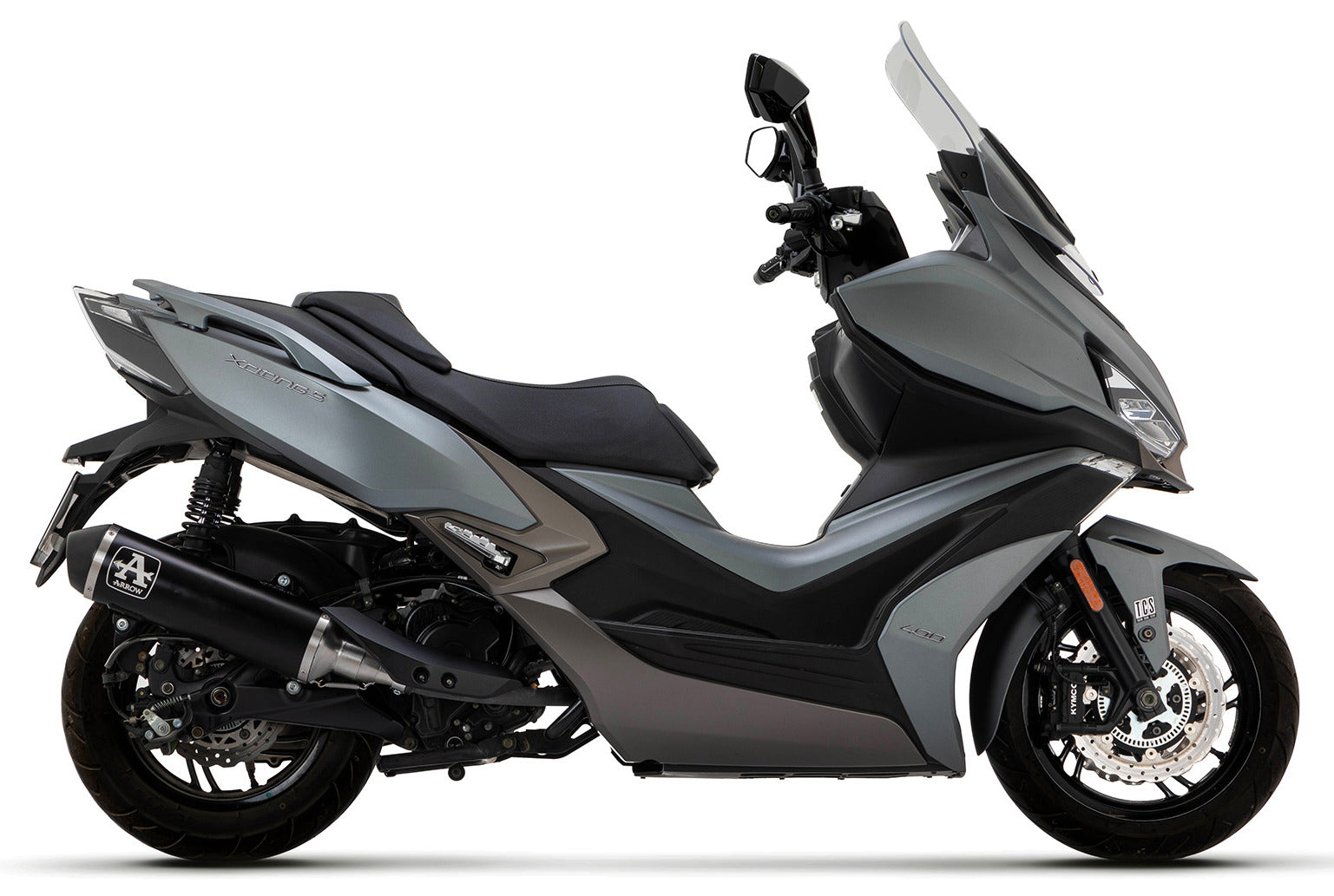 ARROW 73522AKN Kymco Xciting 400I S (2021+) Dark Aluminum Slip-on Exhaust "Urban" – Accessories in the 2WheelsHero Motorcycle Aftermarket Accessories and Parts Online Shop