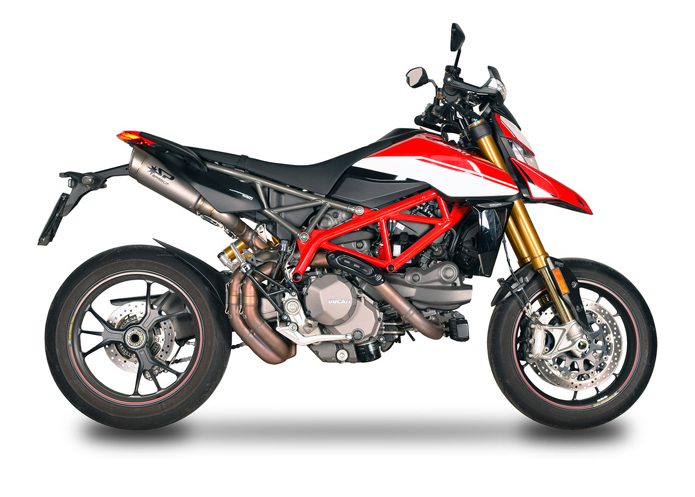 SPARK GDU1808 Ducati Hypermotard 950 (2019+) Titanium Dual Slip-on Exhaust "Grid-o"