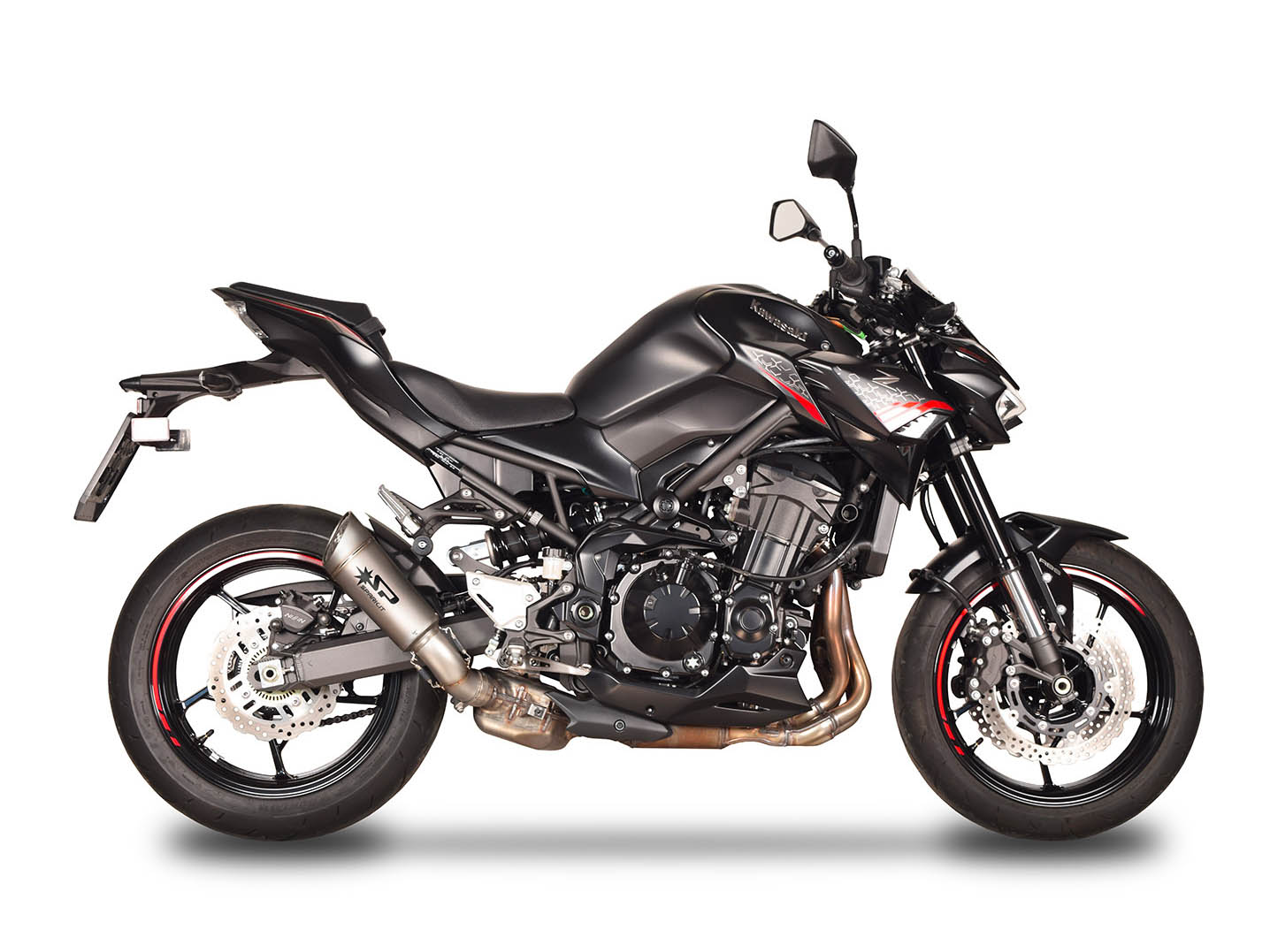 SPARK GKA0906 Kawasaki Z900 (2020+) Titanium Slip-on Exhaust "Grid-O" (EU Homologated)