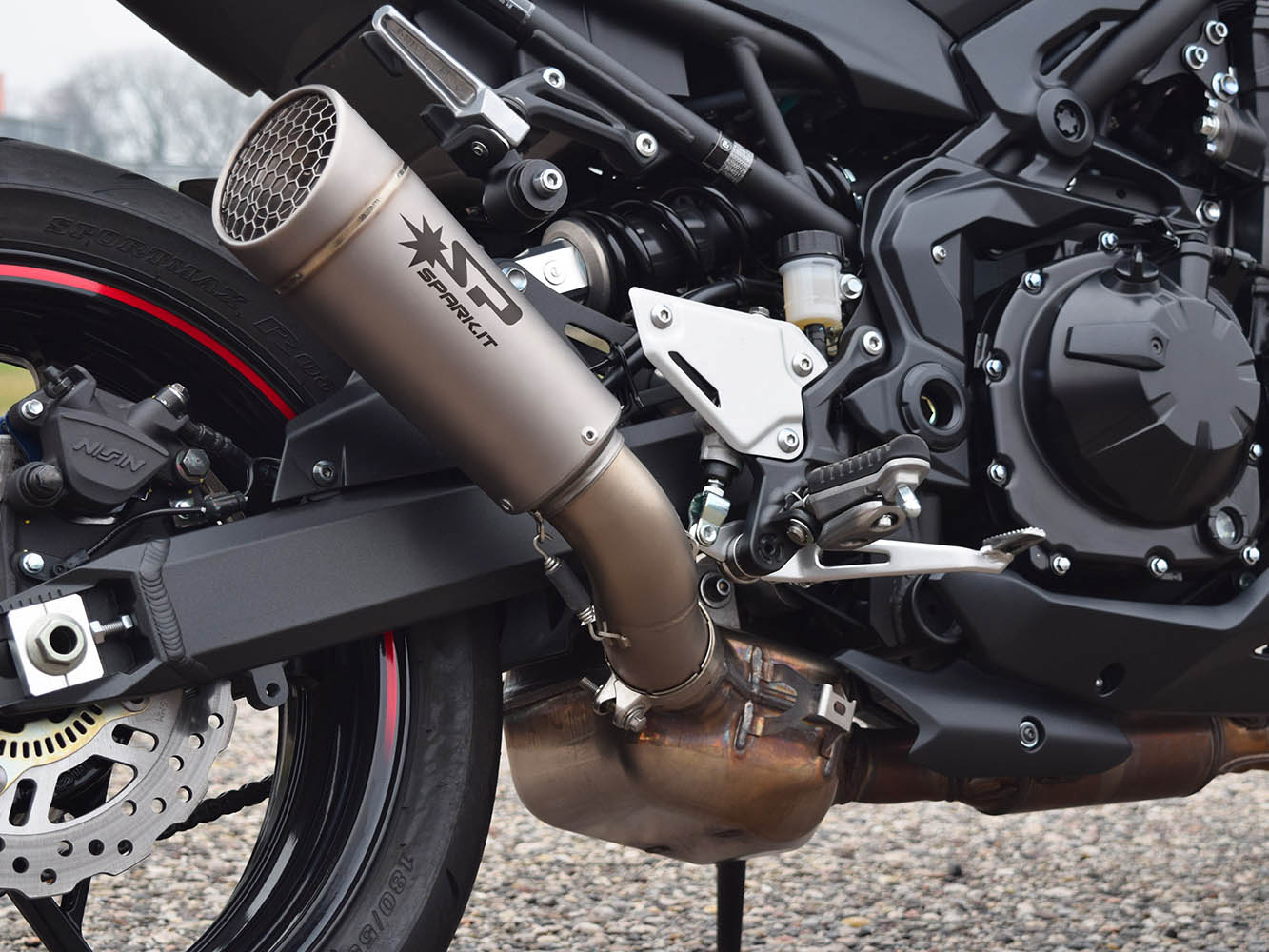 SPARK GKA0906 Kawasaki Z900 (2020+) Titanium Slip-on Exhaust "Grid-O" (EU Homologated)