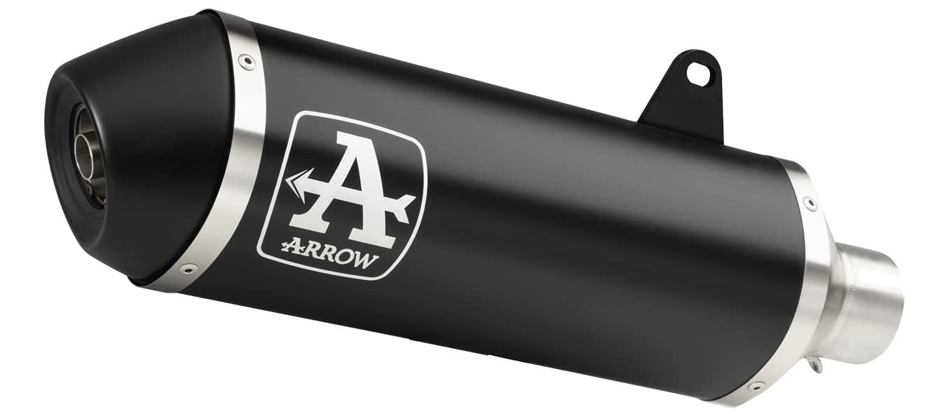 ARROW 53080MI+53533ANN Kymco Downtown 350I (2016+) Dark Aluminum Slip-on Exhaust "Urban" – Accessories in the 2WheelsHero Motorcycle Aftermarket Accessories and Parts Online Shop