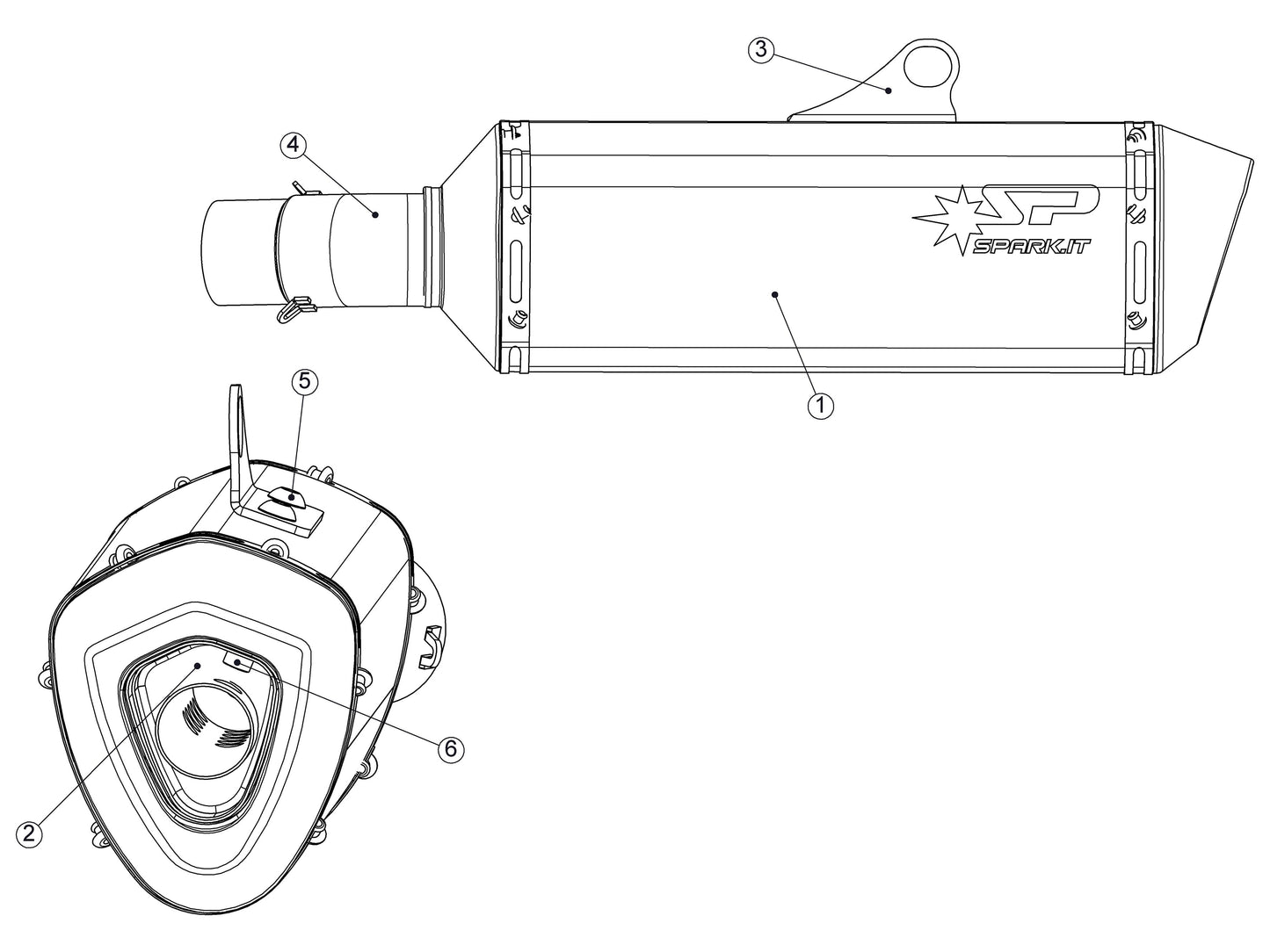 SPARK GBM0503 BMW F700GS / F800GS / Adventure (08/18) Full Exhaust System "Force Evo" (EU Homologated)