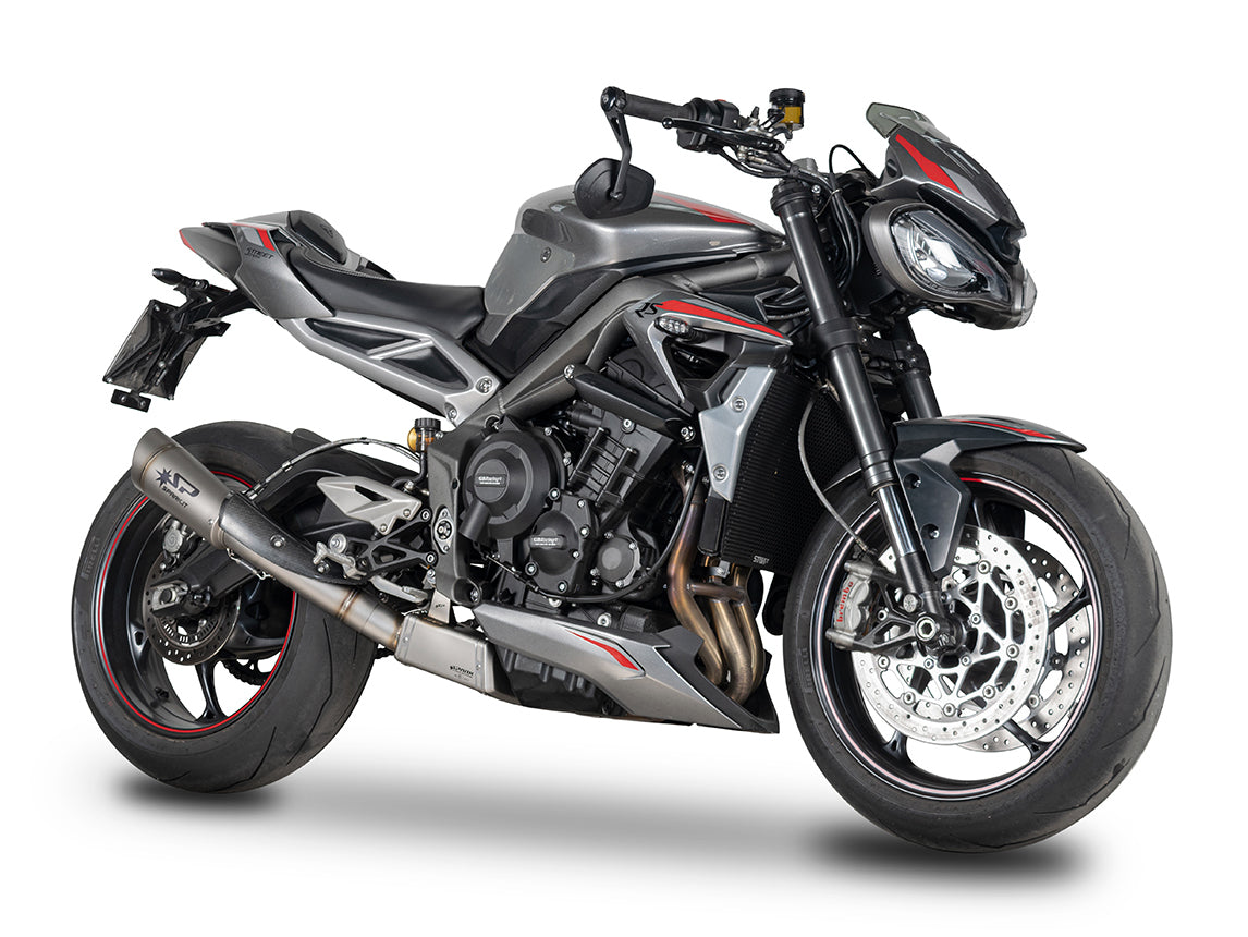 SPARK GTR0505 Triumph Street Triple 765 R / RS / S (20/22) Titanium Semi-full Exhaust System "Grid-O" (EU Homologated)