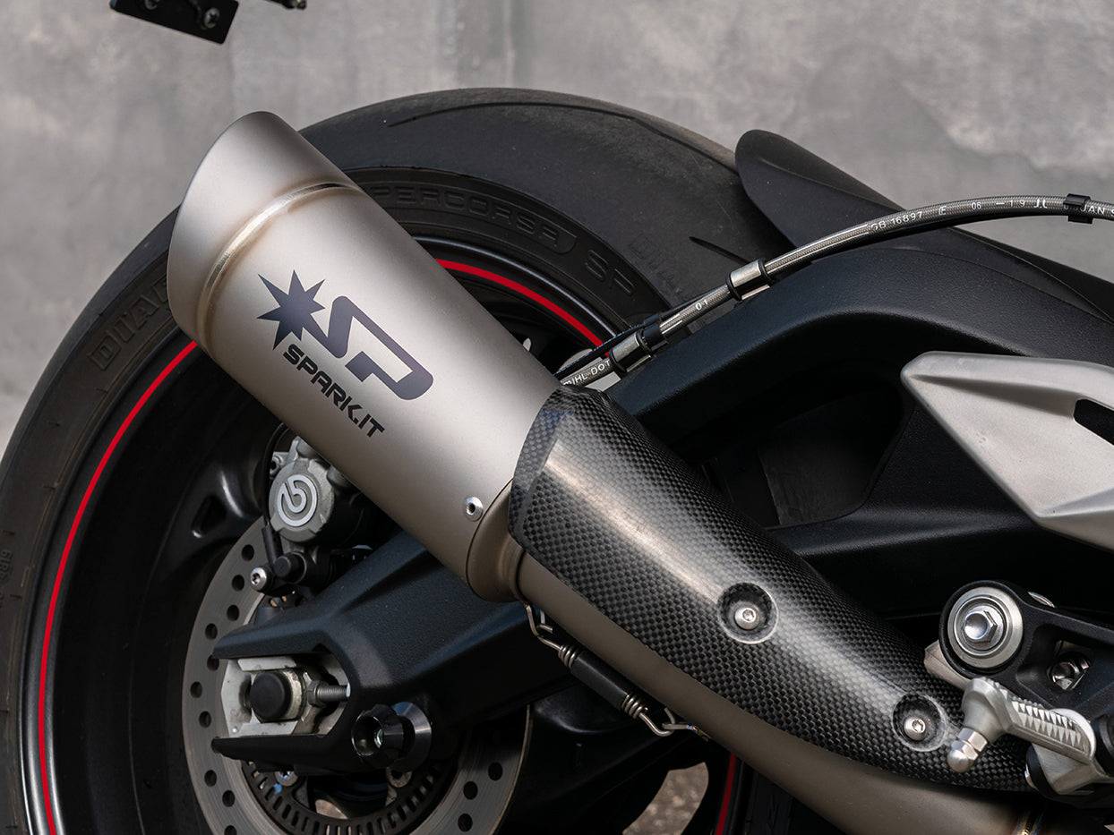 SPARK GTR0505 Triumph Street Triple 765 R / RS / S (20/22) Titanium Semi-full Exhaust System "Grid-O" (EU Homologated)