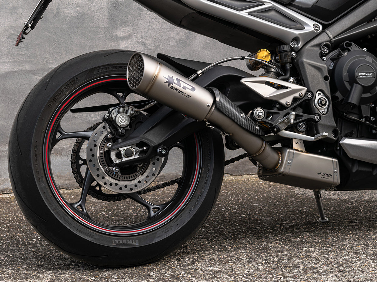 SPARK GTR0505 Triumph Street Triple 765 R / RS / S (20/22) Titanium Semi-full Exhaust System "Grid-O" (EU Homologated)