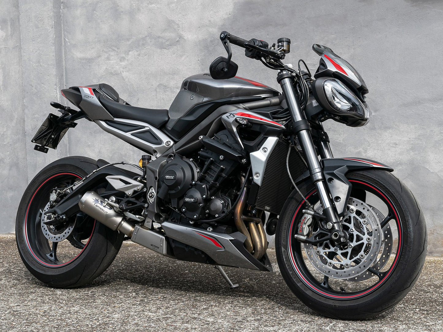 SPARK GTR0504 Triumph Street Triple 765 R / RS / S (2023+) Titanium Semi-full Exhaust System "Moto GP" (EU Homologated)