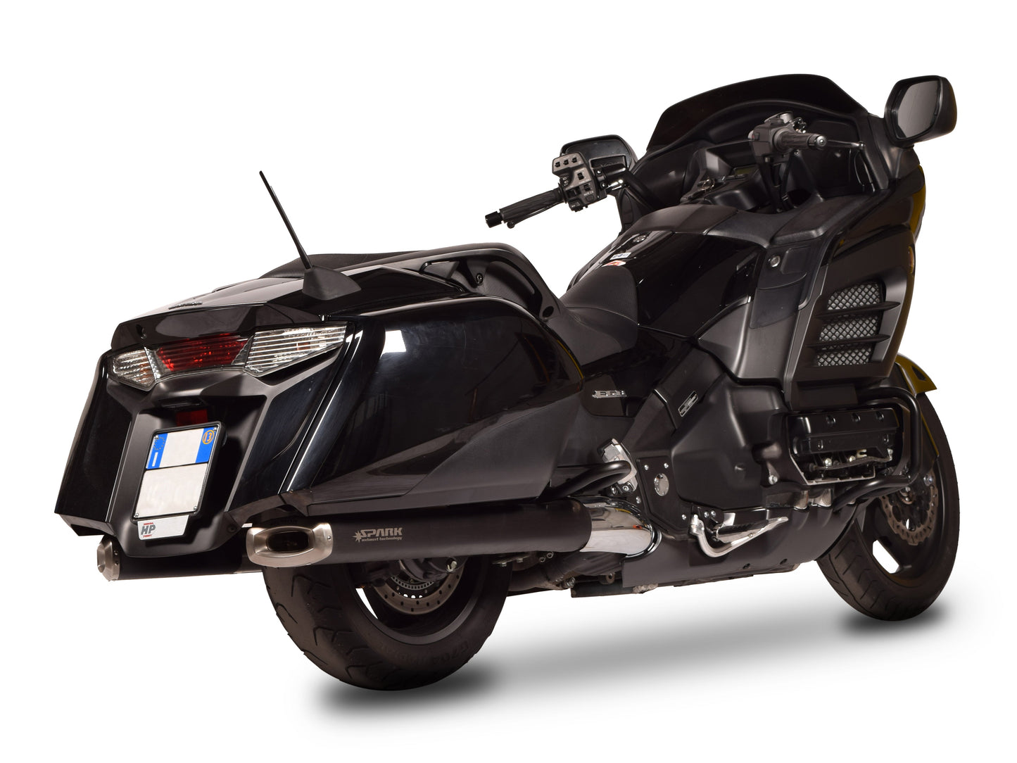 SPARK GHO1501 Honda Gold Wing 1800 (01/17) Dual Slip-on Exhaust "Rectangular" (dark style)