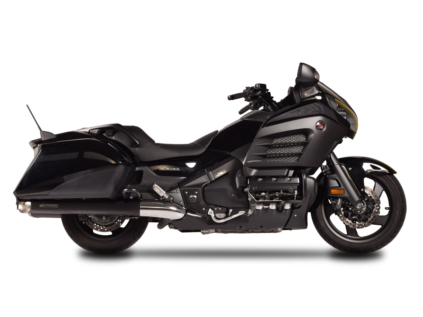 SPARK GHO1501 Honda Gold Wing 1800 (01/17) Dual Slip-on Exhaust "Rectangular" (dark style)