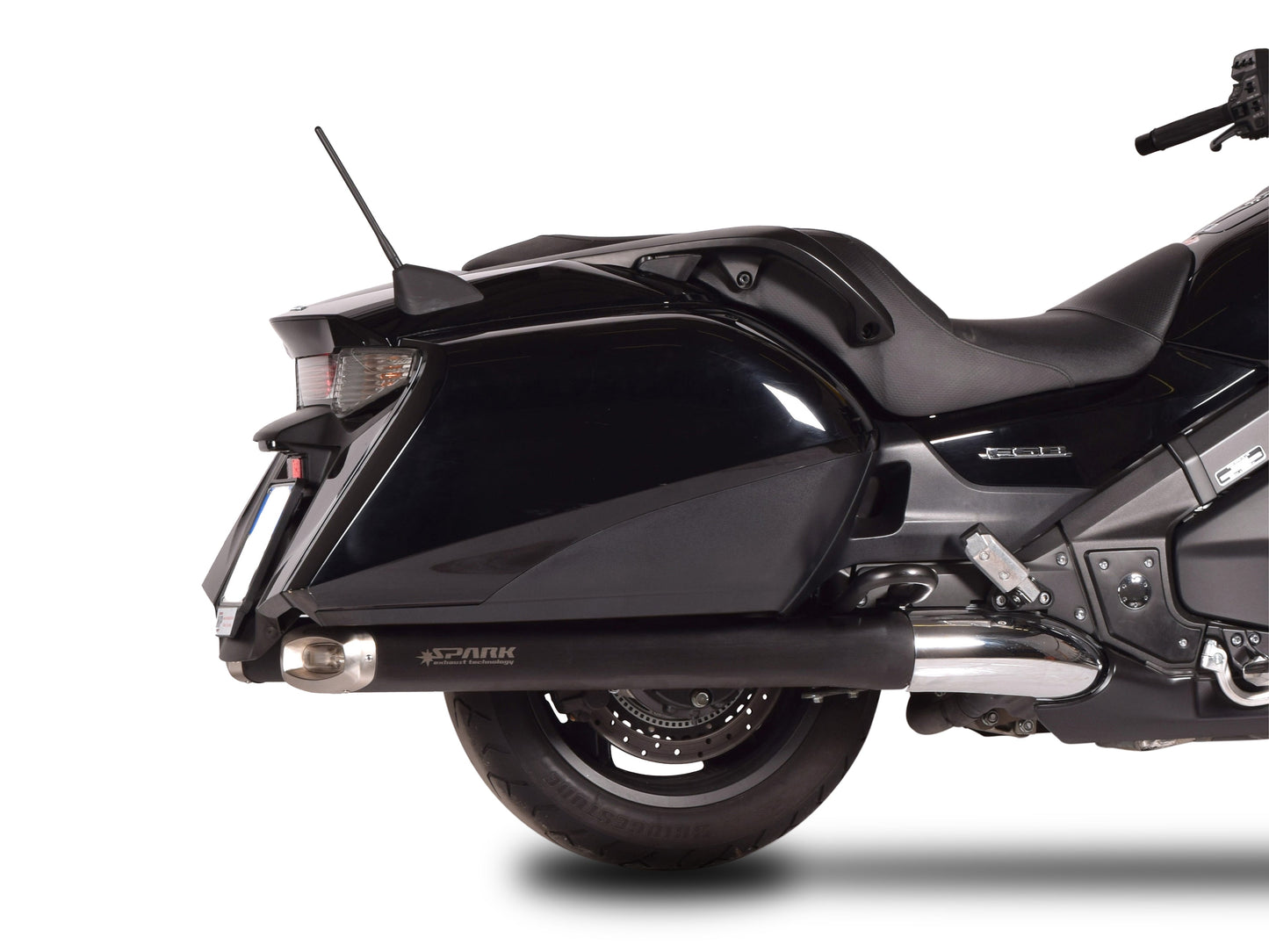 SPARK GHO1501 Honda Gold Wing 1800 (01/17) Dual Slip-on Exhaust "Rectangular" (dark style)