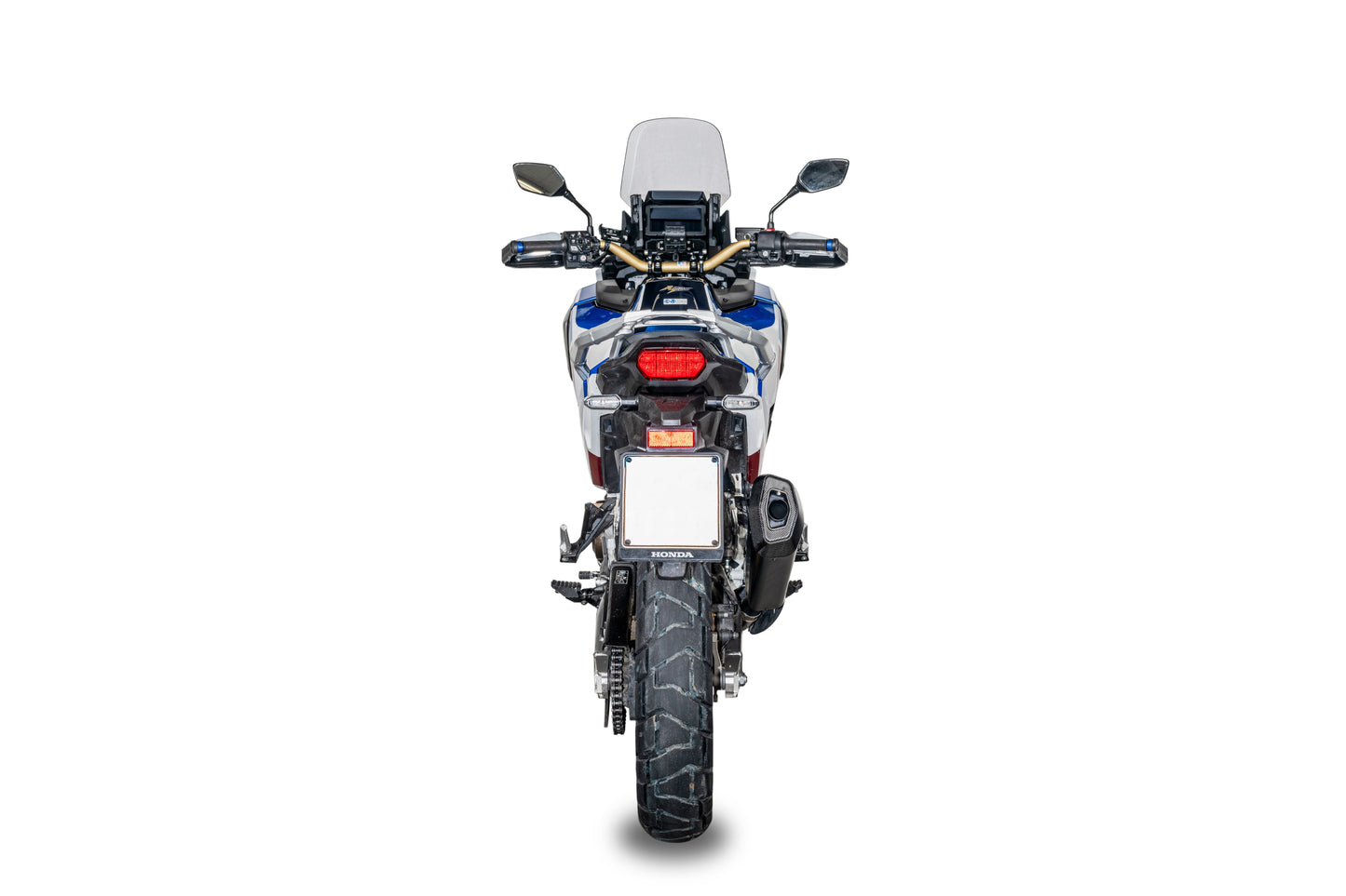 SPARK GHO1702 Honda CRF1100L Africa Twin (2020+) Slip-on Exhaust "Fighter" (approved; black titanium)