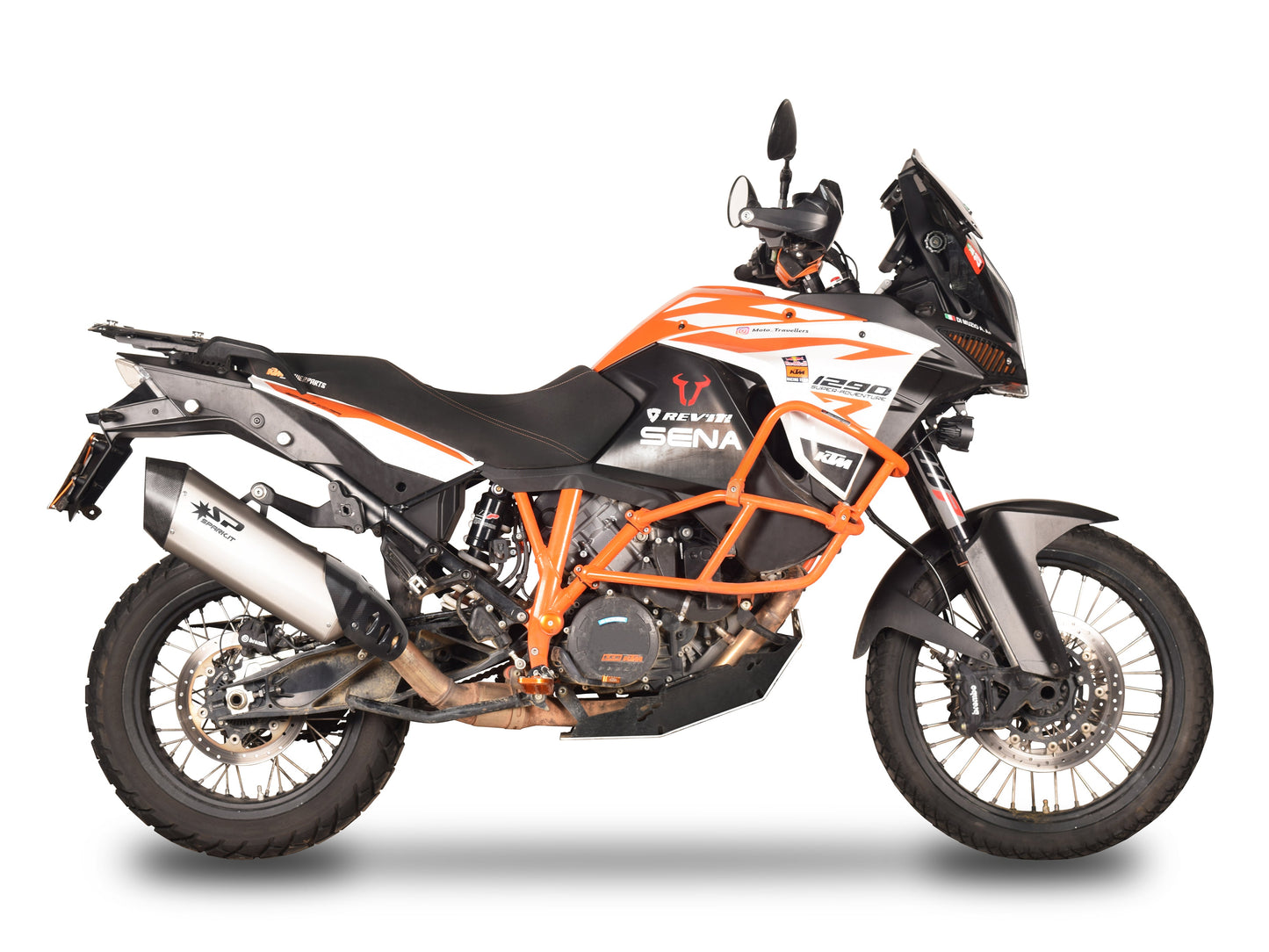 SPARK GKT0204 KTM 1290 Super Adventure (17/20) Slip-on Exhaust "Fighter" (approved; titanium)