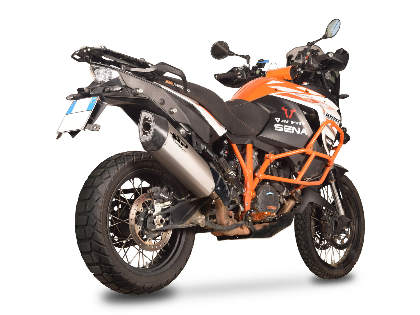 SPARK GKT0204 KTM 1290 Super Adventure (17/20) Slip-on Exhaust "Fighter" (approved; titanium)