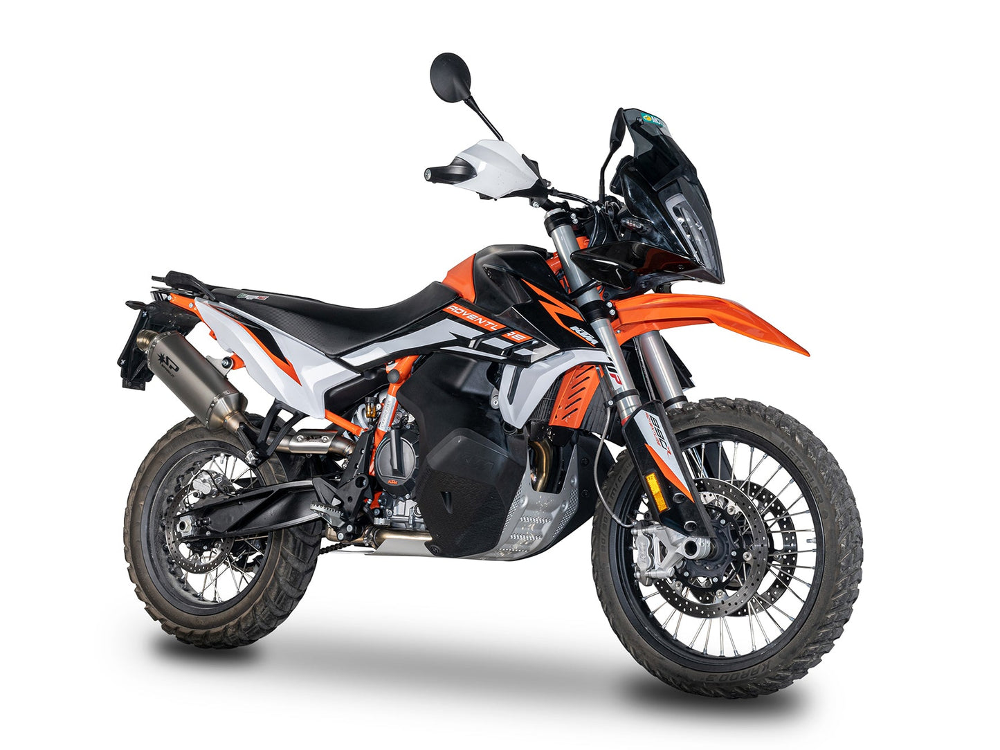 SPARK GKT0501 KTM 890 / 790 Adventure (2022+) Slip-on Exhaust "Dakar" (EURO 5; titanium)