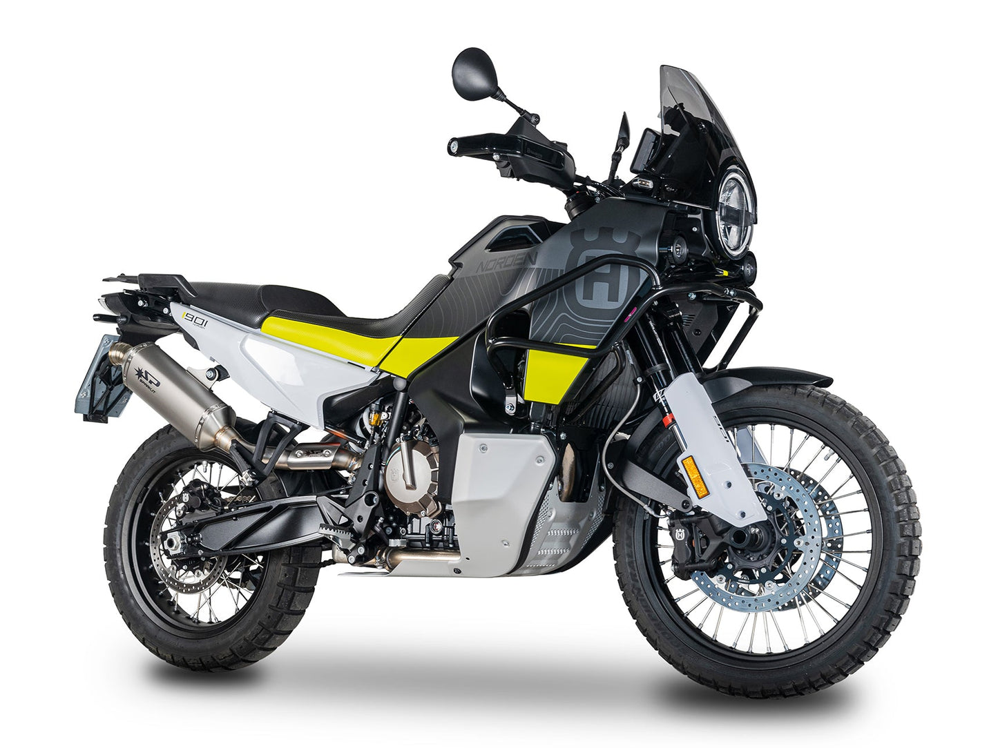 SPARK GKT0501 Husqvarna Norden 901 (2022+) Slip-on Exhaust "Dakar" (EURO 5; titanium)