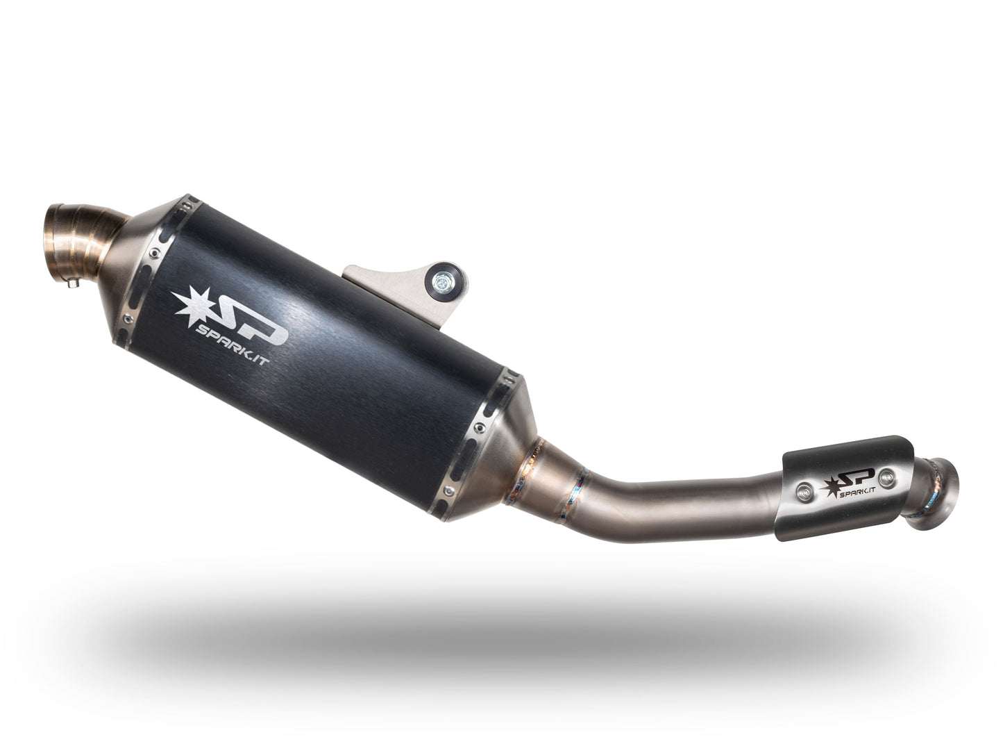 SPARK GKT0501 KTM 890 / 790 Adventure (2022+) Slip-on Exhaust "Dakar" (EURO 5; dark stainless steel)