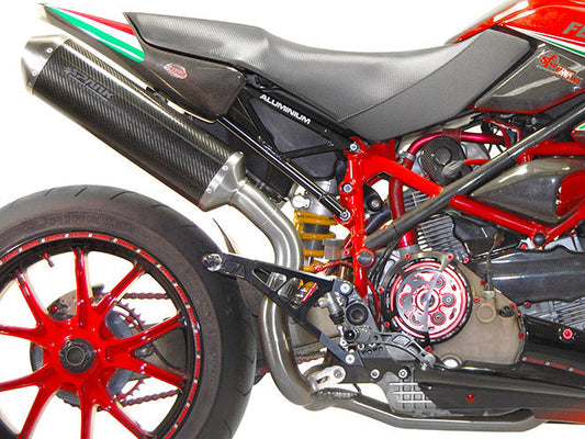 SPARK GDU1802 Ducati Hypermotard 1100 / Evo (07/12) Slip-on Exhaust "Oval" (EU homologated)