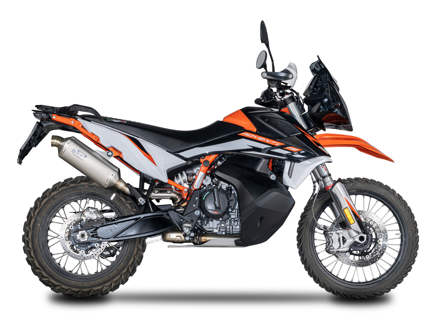 SPARK GKT0501 KTM 890 / 790 Adventure (2022+) Slip-on Exhaust "Dakar" (EURO 5; titanium)