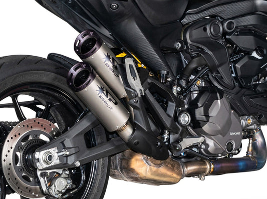 SPARK GDU0839 Ducati Monster 950 / 937 (2021+) Titanium Slip-on Exhaust "DYNO" (EU homologated; black end caps)