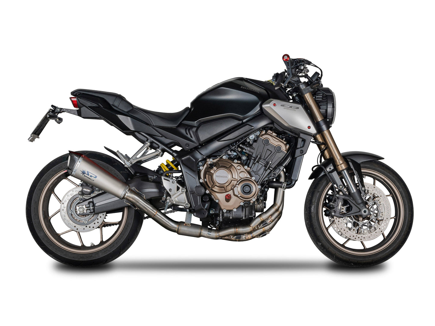 SPARK GHO8839 Honda CB650R / CBR650R (2019+) Titanium Full Exhaust System "Konix Evo" (high mount)