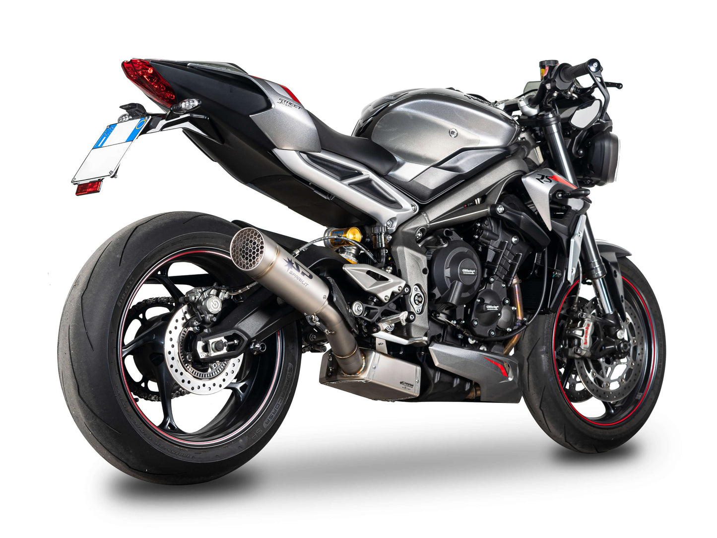 SPARK GTR0505 Triumph Street Triple 765 R / RS / S (20/22) Titanium Semi-full Exhaust System "Grid-O" (EU Homologated)