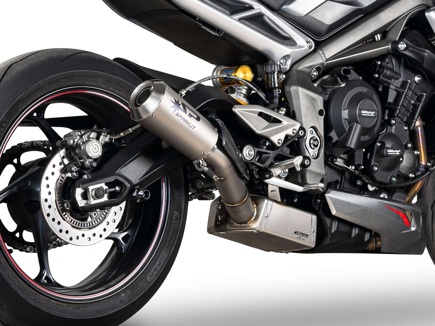 SPARK GTR0506 Triumph Street Triple 765 R / RS / S (20/22) Titanium Semi-full Exhaust System "Moto GP" (EU Homologated)