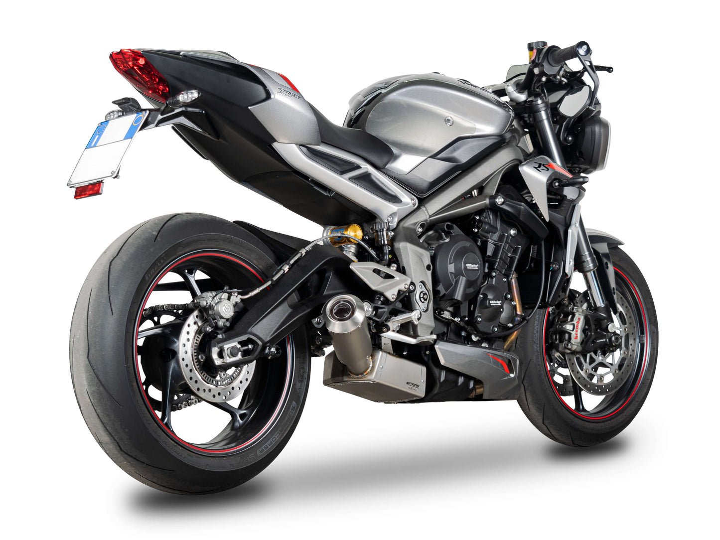 SPARK GTR0504 Triumph Street Triple 765 R / RS / S (2023+) Titanium Semi-full Exhaust System "Moto GP" (EU Homologated)