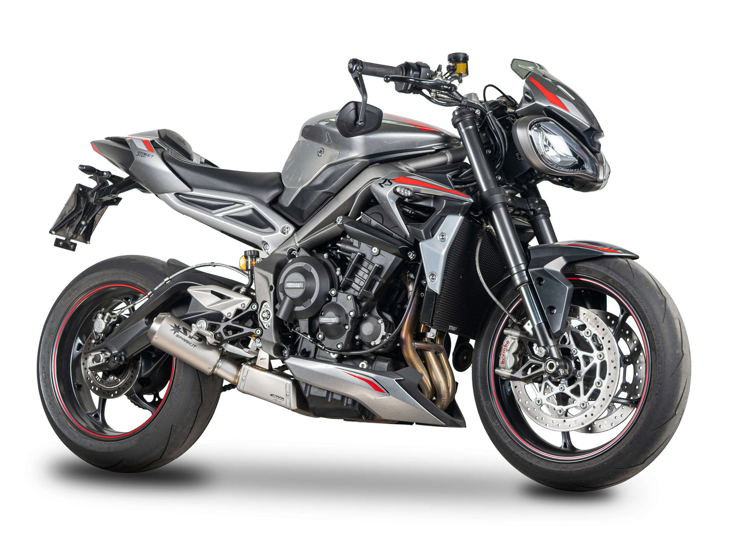 SPARK GTR0504 Triumph Street Triple 765 R / RS / S (2023+) Titanium Semi-full Exhaust System "Moto GP" (EU Homologated)