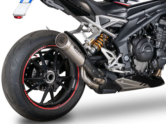 SPARK GTR0105 Triumph Speed Triple 1200RR / 1200RS (2021+) Titanium Slip-on Exhaust "Grid-O" (EU Homologated)