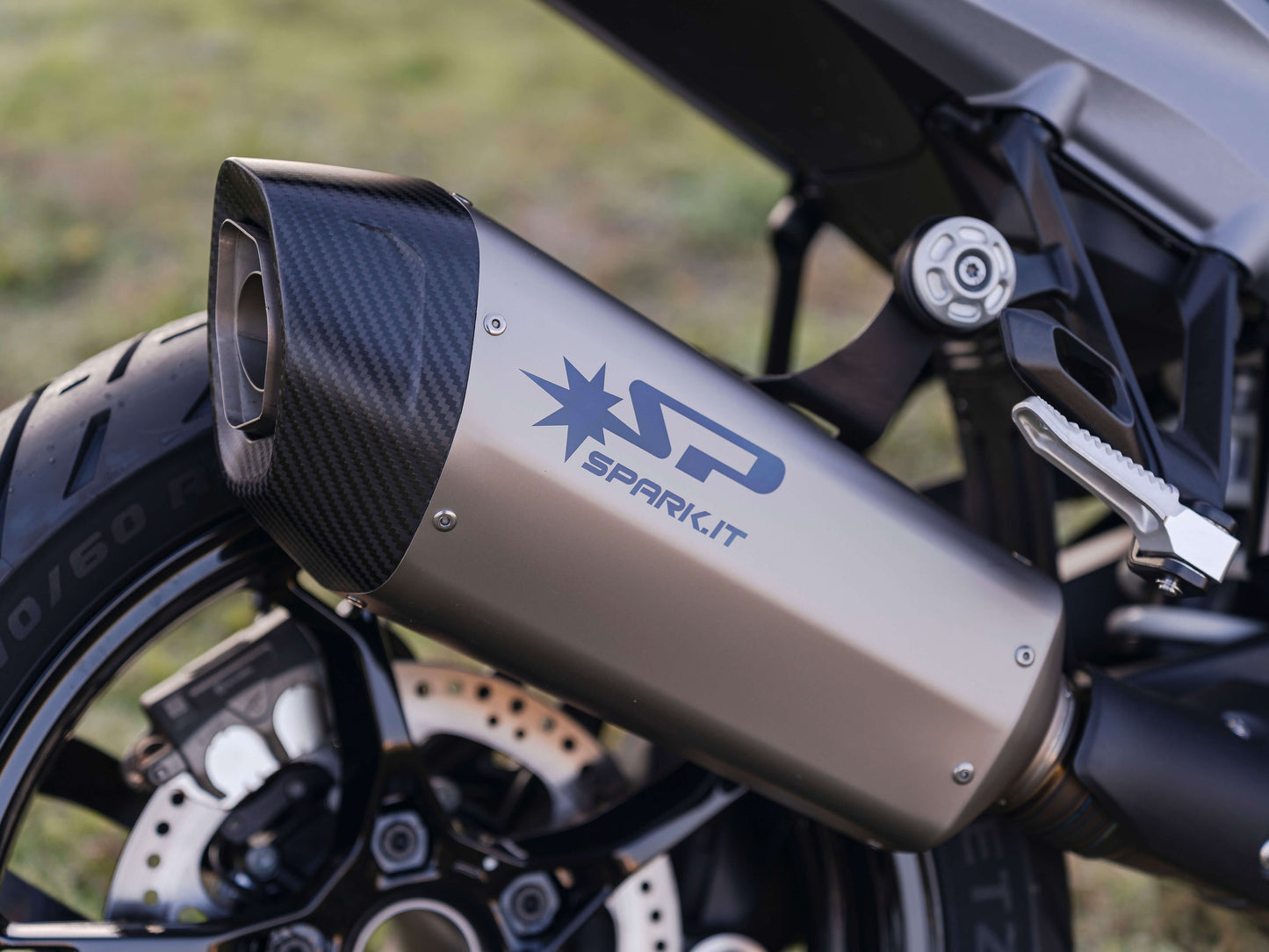 SPARK GBM0609 BMW R1300GS (2024+) Titanium Slip-on Exhaust "Fighter EVO" (EU Homologated)