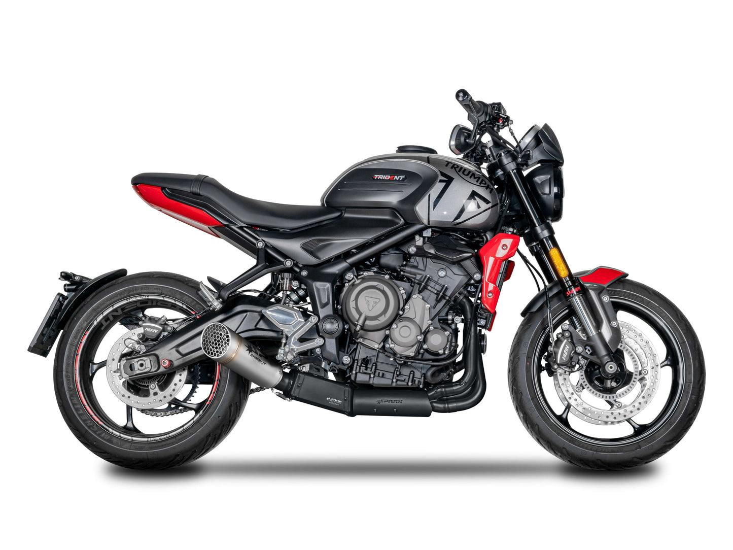 SPARK GTR8820 Triumph Trident 660 / Tiger Sport 660 (2021+) Black Series Full Exhaust System "Grid-O" (EU Homologated)