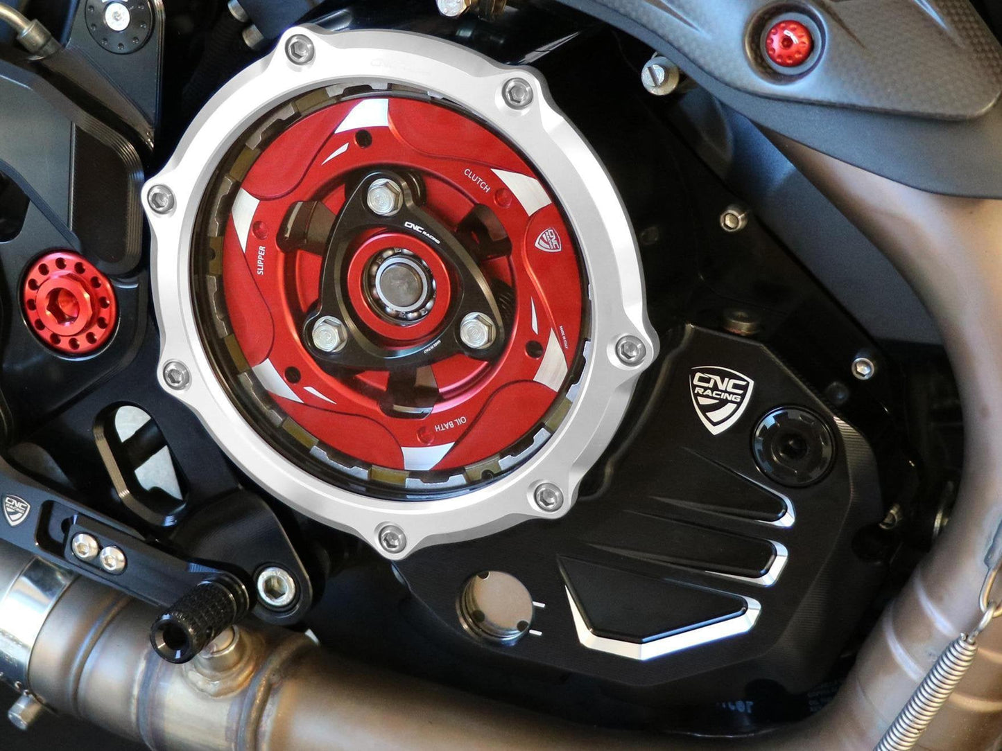CA503 - CNC RACING Ducati Oil Bath Clear Clutch Cover – Accessories in the Motodeal Motorcycle Aftermarket Accessories and Parts Online Shop