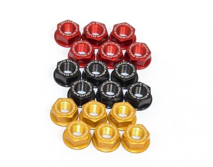 6DSB03 - DUCABIKE Ducati Rear Sprocket Carrier Nuts set – Accessories in the Motodeal Motorcycle Aftermarket Accessories and Parts Online Shop