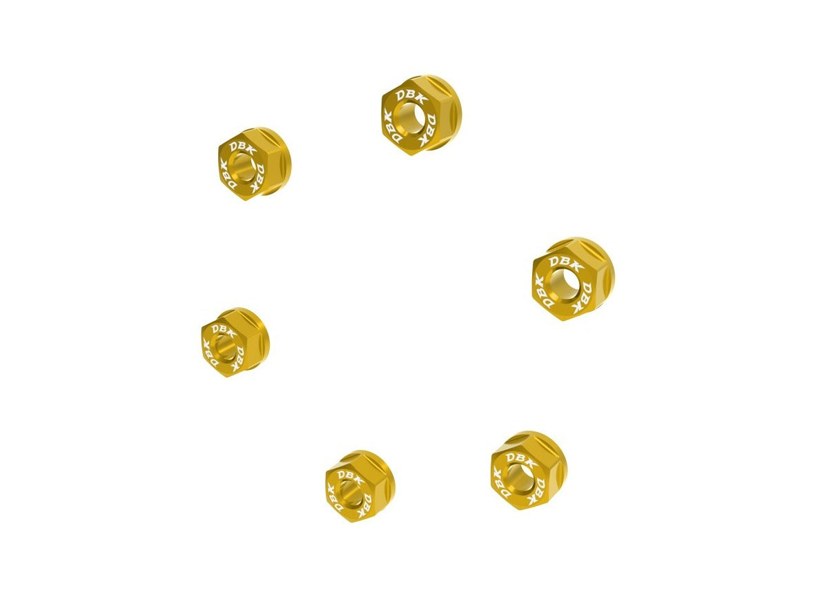 6DSB03 - DBK Triumph Rear Sprocket Carrier Nuts Set (6 pcs) – Accessories in the Motodeal Motorcycle Aftermarket Accessories and Parts Online Shop