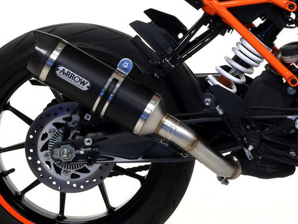 ARROW 71675MI+71860AKN KTM 125 Duke (17/20) Dark Aluminum Slip-on Exhaust "Thunder" – Accessories in the 2WheelsHero Motorcycle Aftermarket Accessories and Parts Online Shop