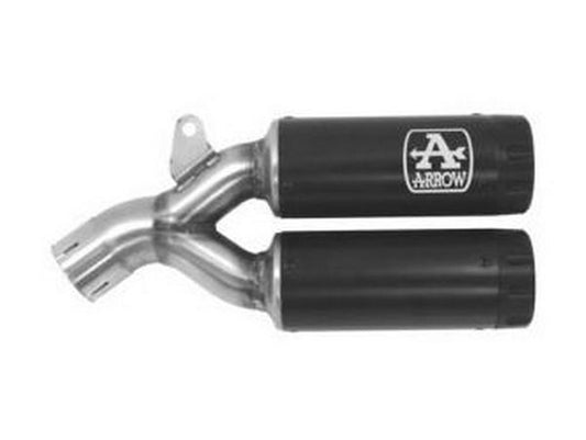 ARROW 71923RBN Ducati Multistrada 950 (19/21) Slip-on Exhaust "Rebel" (dark stainless steel) – Accessories in the 2WheelsHero Motorcycle Aftermarket Accessories and Parts Online Shop