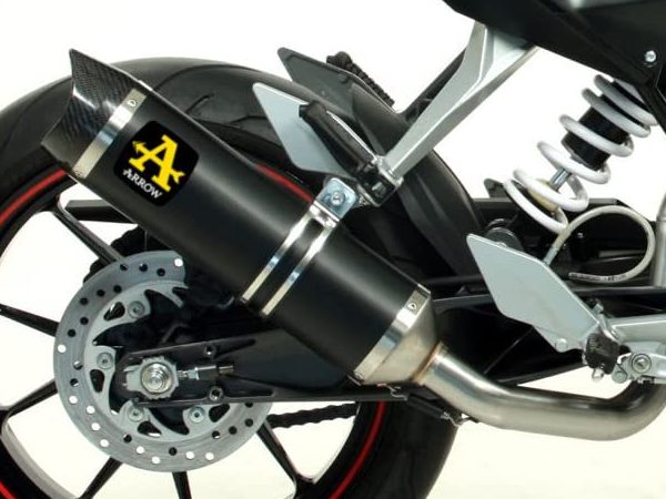 ARROW 51010MI+51510AKN KTM Duke 200 (2011+) Dark Aluminum Slip-on Exhaust "Thunder" – Accessories in the 2WheelsHero Motorcycle Aftermarket Accessories and Parts Online Shop