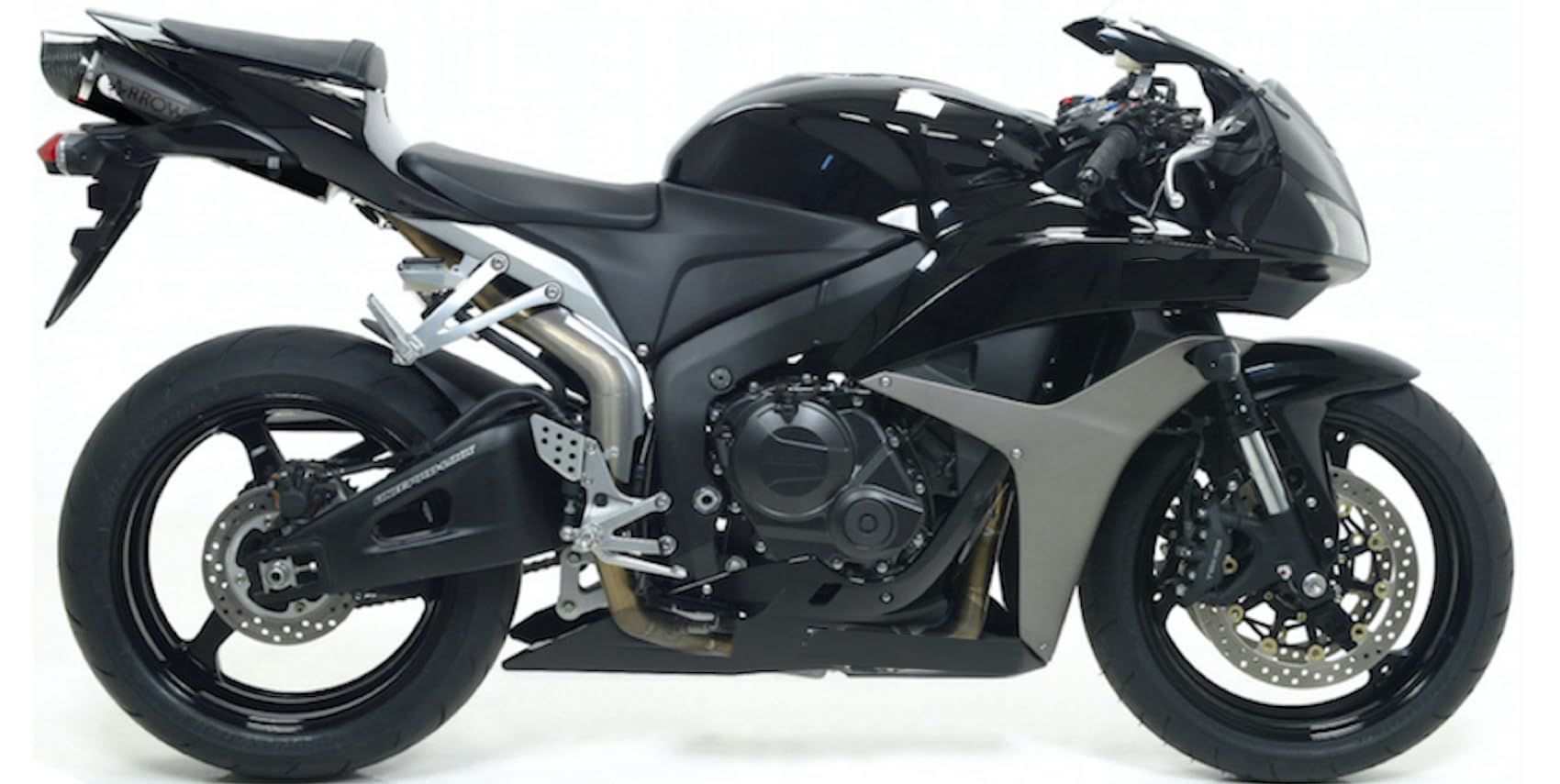 ARROW 71354MI+71712AKN Honda CBR600RR (2007+) Dark Aluminum Slip-on Exhaust "Indy Race" – Accessories in the 2WheelsHero Motorcycle Aftermarket Accessories and Parts Online Shop