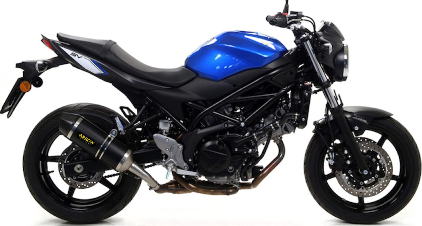 ARROW 71645MI+71846AKN Suzuki SV650 (2016+) Dark Aluminum Slip-on Exhaust "Race Tech" – Accessories in the 2WheelsHero Motorcycle Aftermarket Accessories and Parts Online Shop