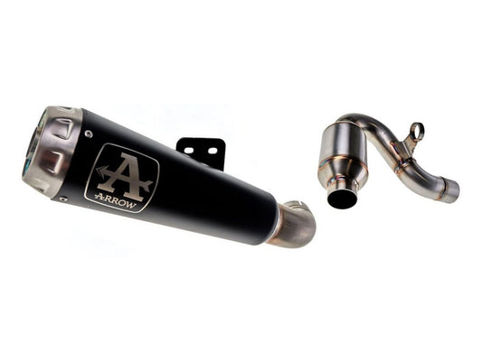 ARROW 71673MI+71876PRN Ducati Scrambler 800 (2017+) Dark Steel Slip-on Exhaust "Pro Race" – Accessories in the 2WheelsHero Motorcycle Aftermarket Accessories and Parts Online Shop