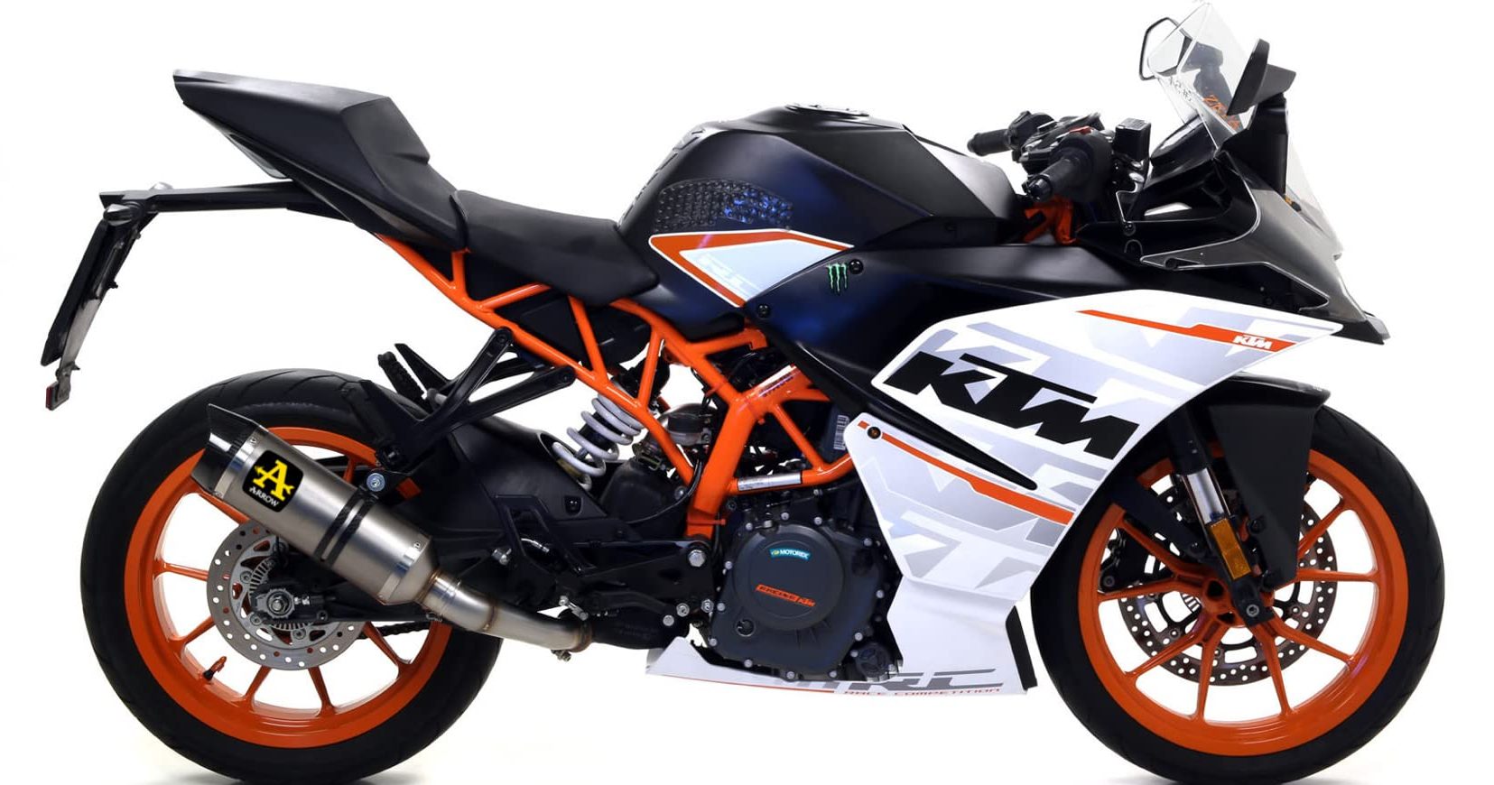 ARROW 71667MI+71860PK KTM RC125 (2017+) Titanium Slip-on Exhaust "Thunder" – Accessories in the 2WheelsHero Motorcycle Aftermarket Accessories and Parts Online Shop