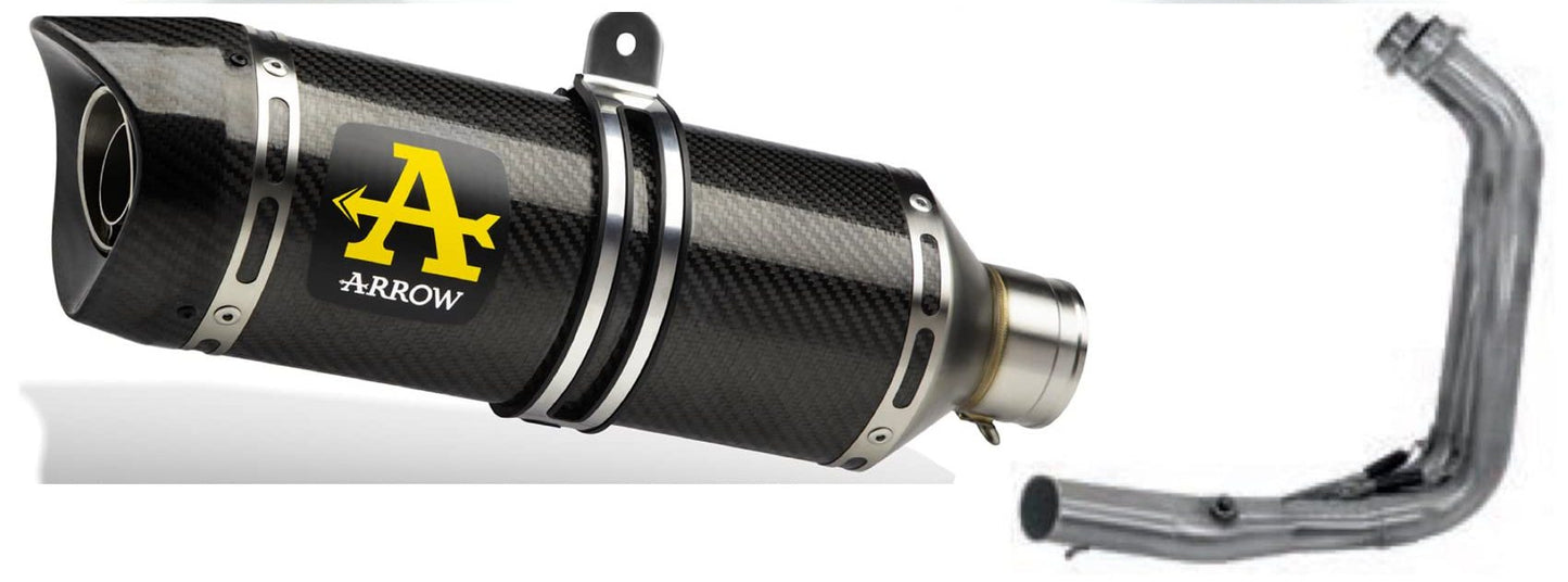 ARROW 71655KZ+71817MK Yamaha MT07 (2014+) Carbon Full Exhaust System "Competition Evo Thunder" – Accessories in the 2WheelsHero Motorcycle Aftermarket Accessories and Parts Online Shop