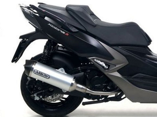 ARROW 73018KZ+73517AK Kymco Xciting 400I S (2019+) Aluminum Full Exhaust System "Competition Evo Race-Tech" – Accessories in the 2WheelsHero Motorcycle Aftermarket Accessories and Parts Online Shop