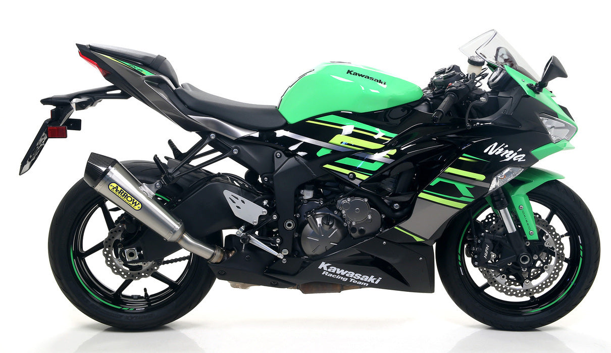 ARROW 71898XKI Kawasaki ZX-6R (2019+) Steel Slip-on Exhaust "X Kone" – Accessories in the 2WheelsHero Motorcycle Aftermarket Accessories and Parts Online Shop