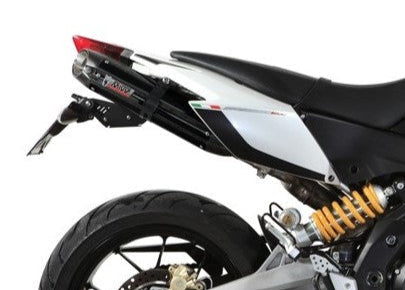 MIVV A.010 Aprilia Dorsoduro 1200 (12/16) Dual Underseat Slip-on Exhaust "Suono" (black; approved) – Accessories in the 2WheelsHero Motorcycle Aftermarket Accessories and Parts Online Shop