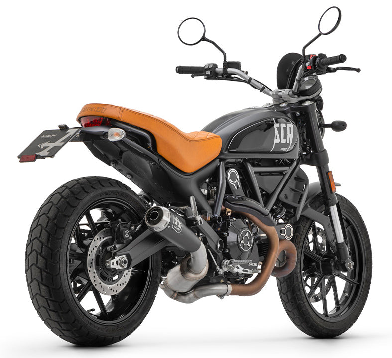 ARROW 71223PRN Ducati Scrambler 800 (2021+) Slip-on Exhaust "Pro Race" (dark stainless steel; racing) – Accessories in the 2WheelsHero Motorcycle Aftermarket Accessories and Parts Online Shop