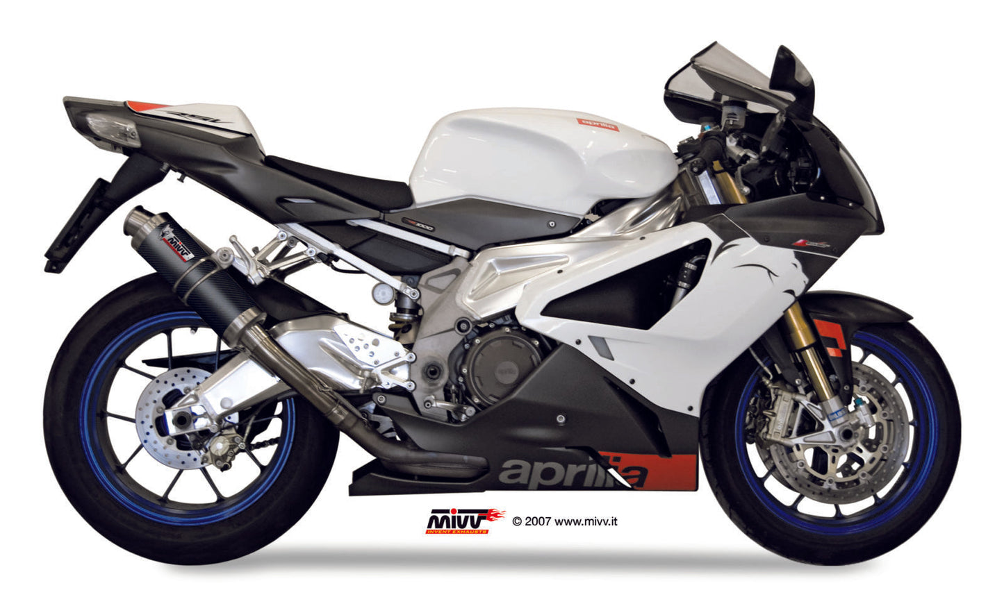 MIVV A.004 Aprilia RSV 1000 (04/08) Dual Slip-on Exhaust "GP" (carbon;not approved) – Accessories in the 2WheelsHero Motorcycle Aftermarket Accessories and Parts Online Shop